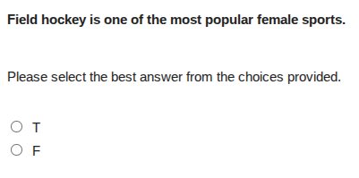 field hockey is one of the most popular female sports. please select th…