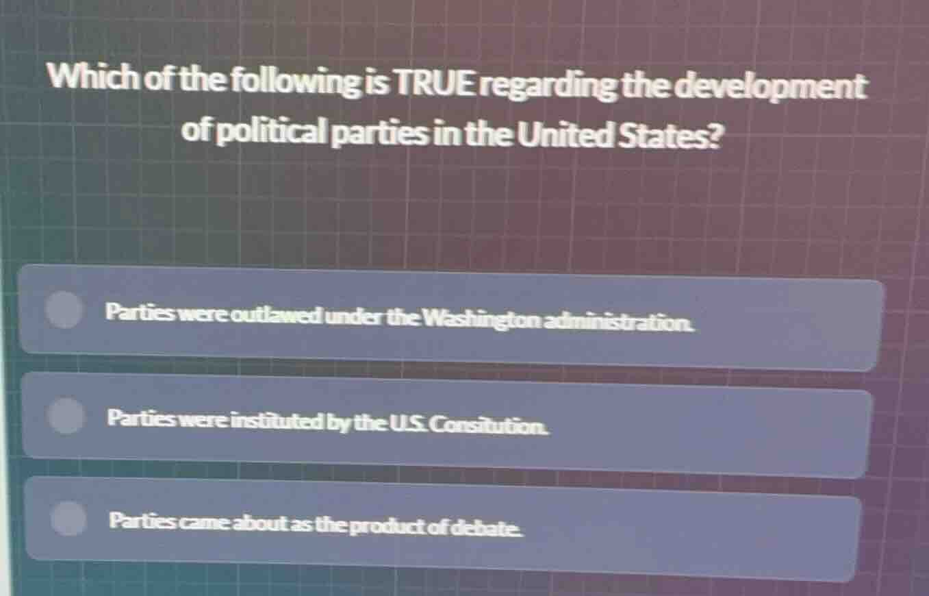 which of the following is true regarding the development of political p…
