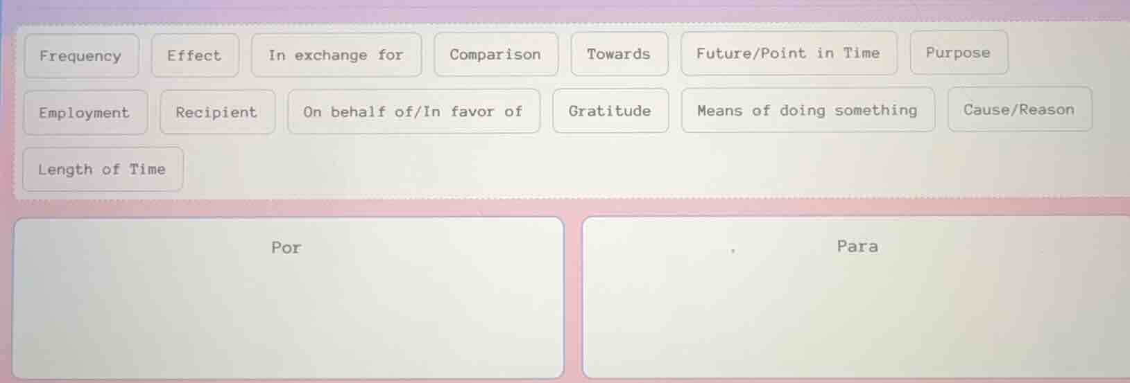 frequency effect in exchange for comparison towards future/point in tim…
