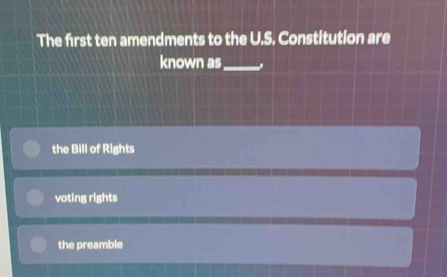 the first ten amendments to the u.s. constitution are known as ______. …