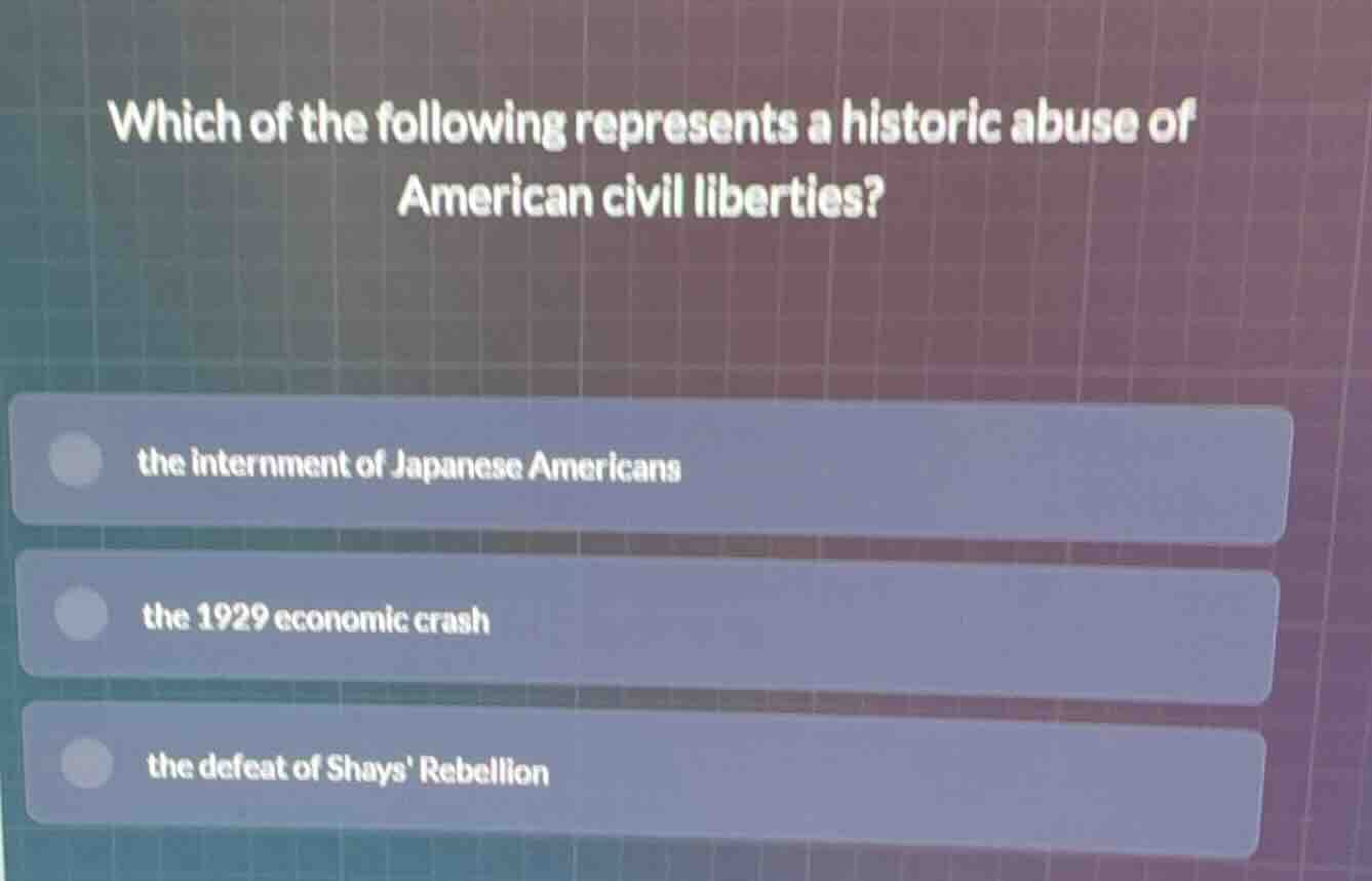 which of the following represents a historic abuse of american civil li…
