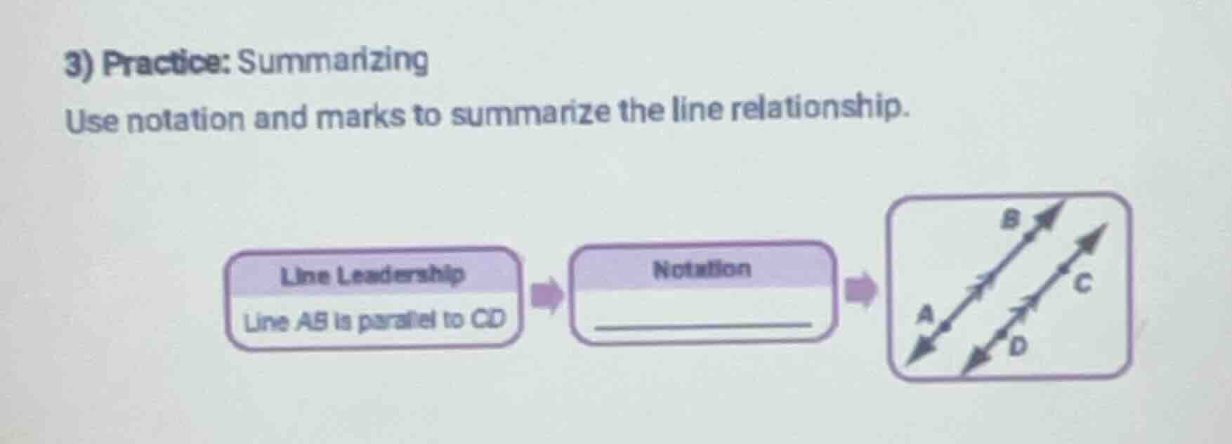 3) practice: summarizing use notation and marks to summarize the line r…