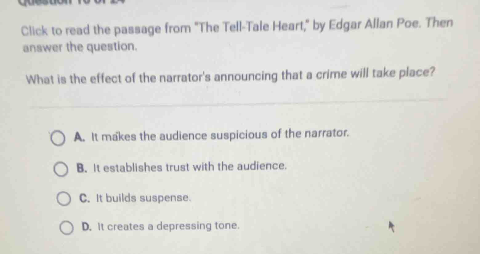click to read the passage from \the tell - tale heart,\ by edgar allan …