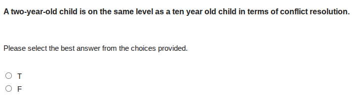 a two - year - old child is on the same level as a ten year old child i…