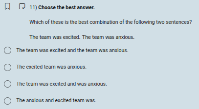 11) choose the best answer. which of these is the best combination of t…