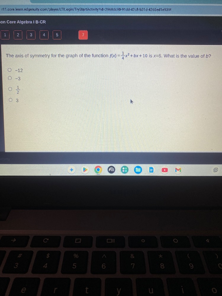 the axis of symmetry for the graph of the function $f(x)=\frac{1}{4}x^{…