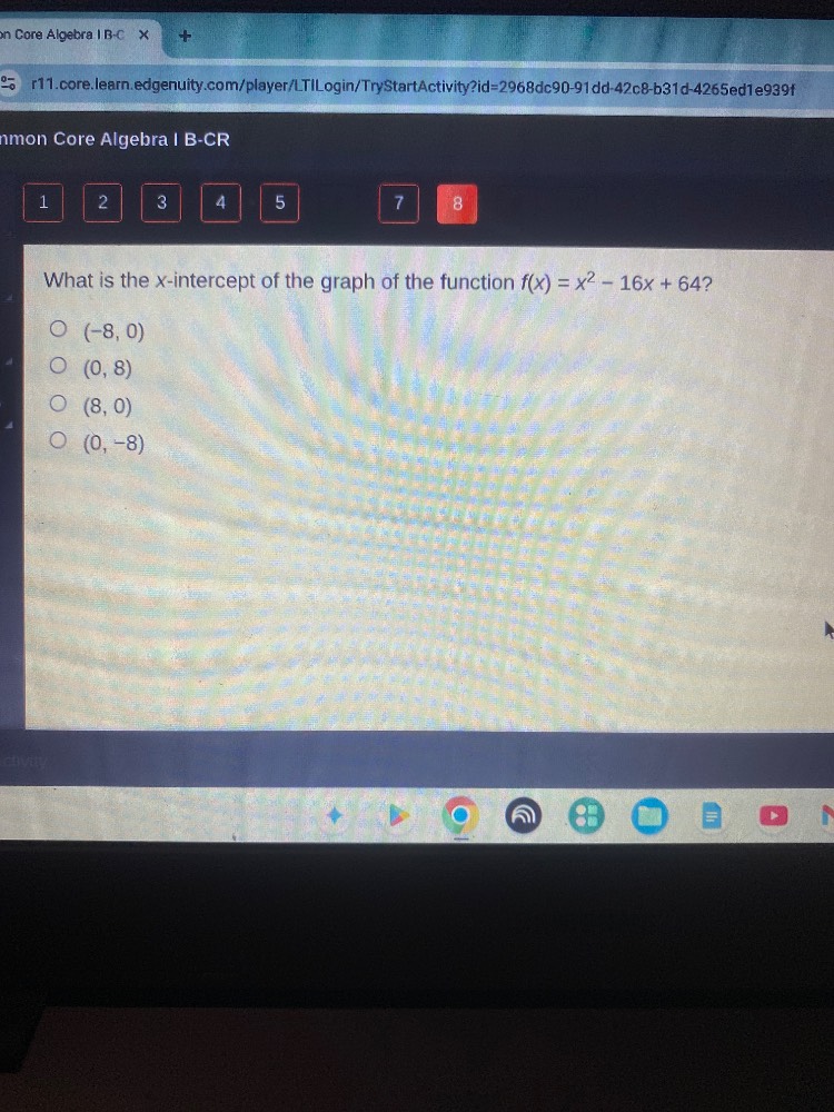 what is the x-intercept of the graph of the function $f(x) = x^2 - 16x …