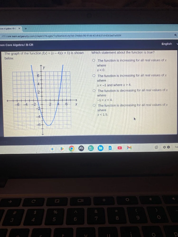 non core algebra i b - cr the graph of the function ( f(x) = (x - 4)(x …
