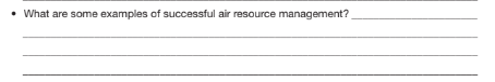 what are some examples of successful air resource management?