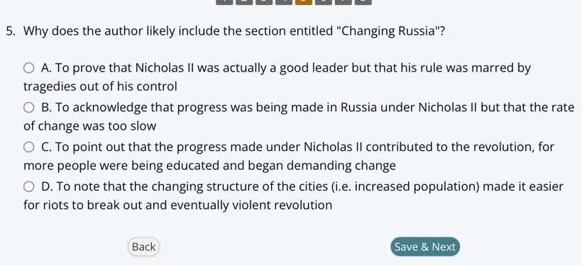 5. why does the author likely include the section entitled \changing ru…