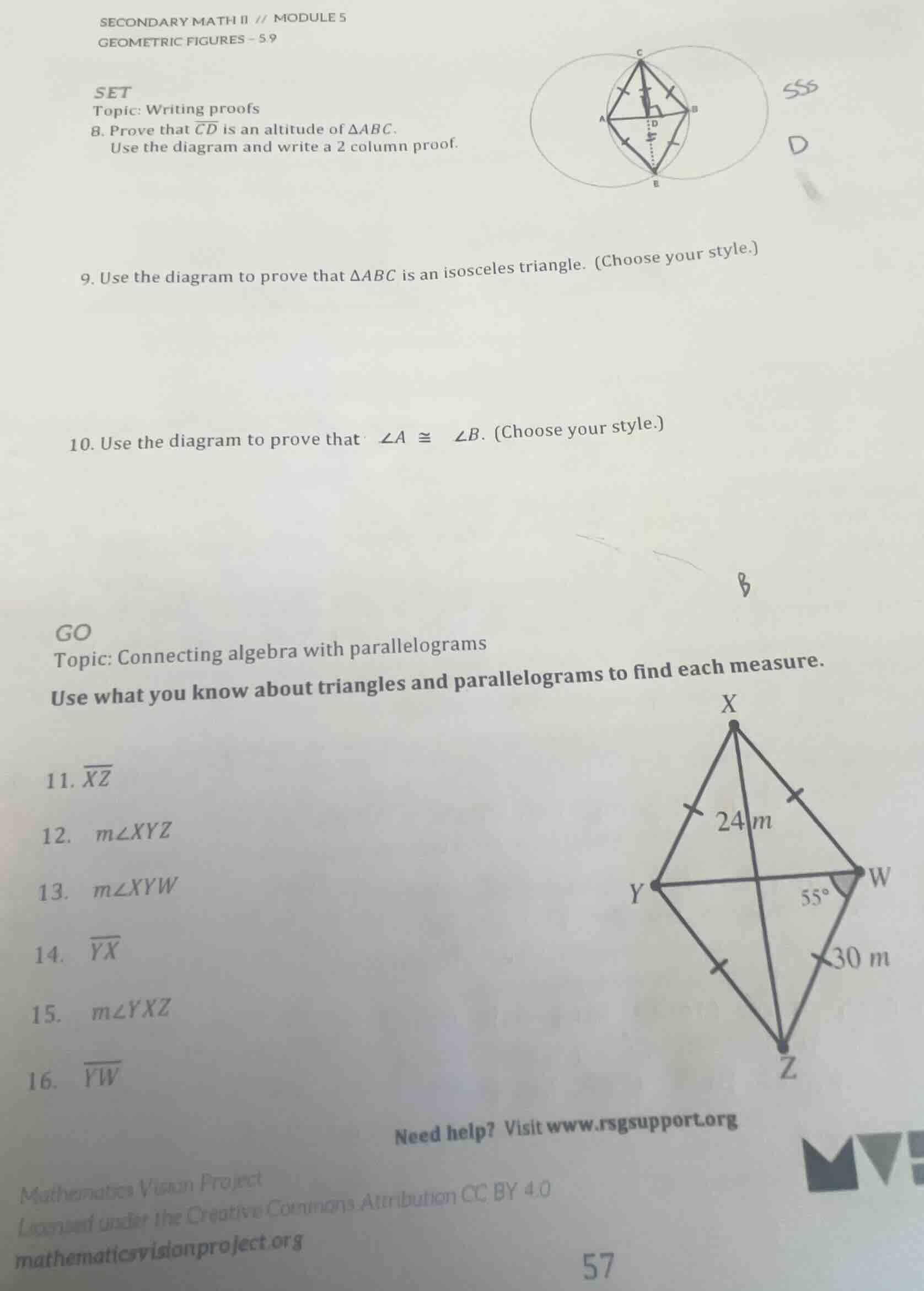 secondary math ii // module 5 geometric figures - 5.9 set topic: writin…