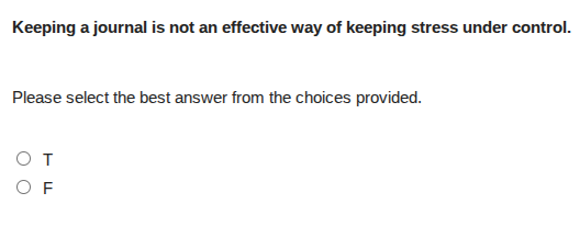 keeping a journal is not an effective way of keeping stress under contr…