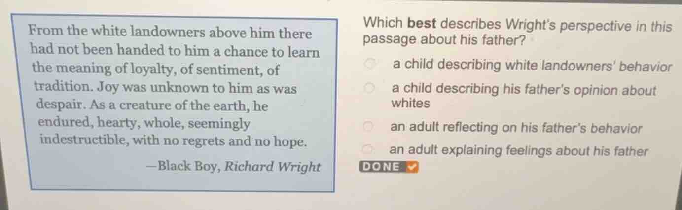 from the white landowners above him there had not been handed to him a …