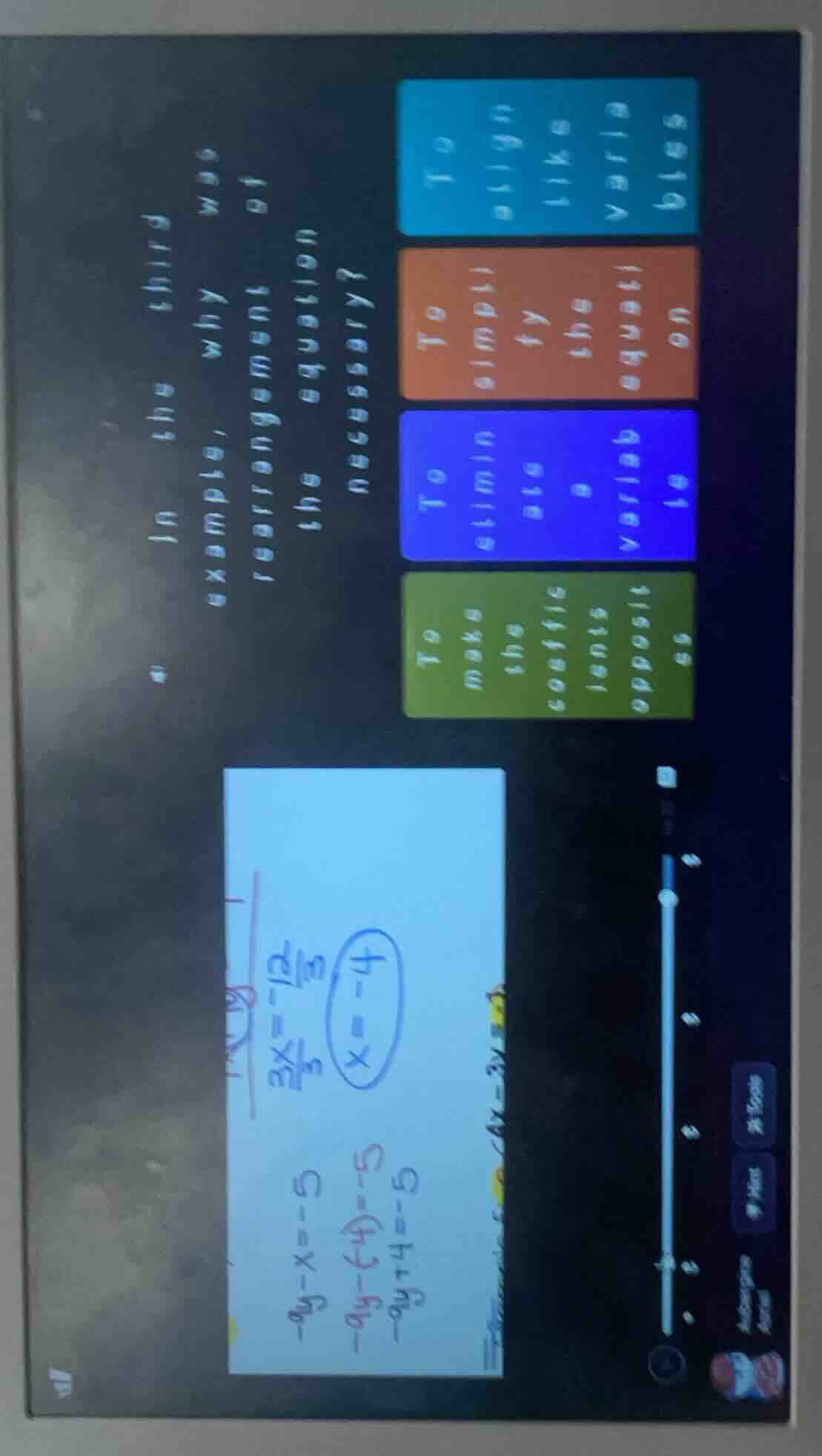 is it necessary to rearrange the equation? for example, why was the thi…