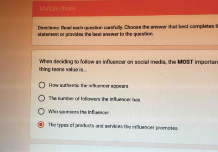 multiple choice directions: read each question carefully. choose the an…