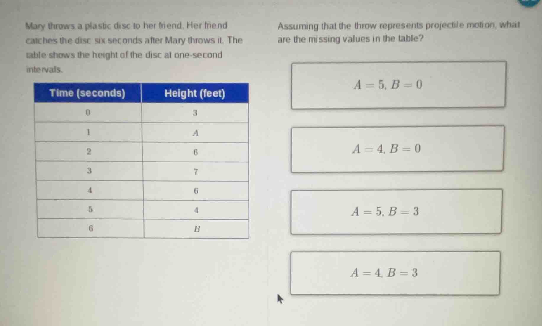 mary throws a plastic disc to her friend. her friend catches the disc s…