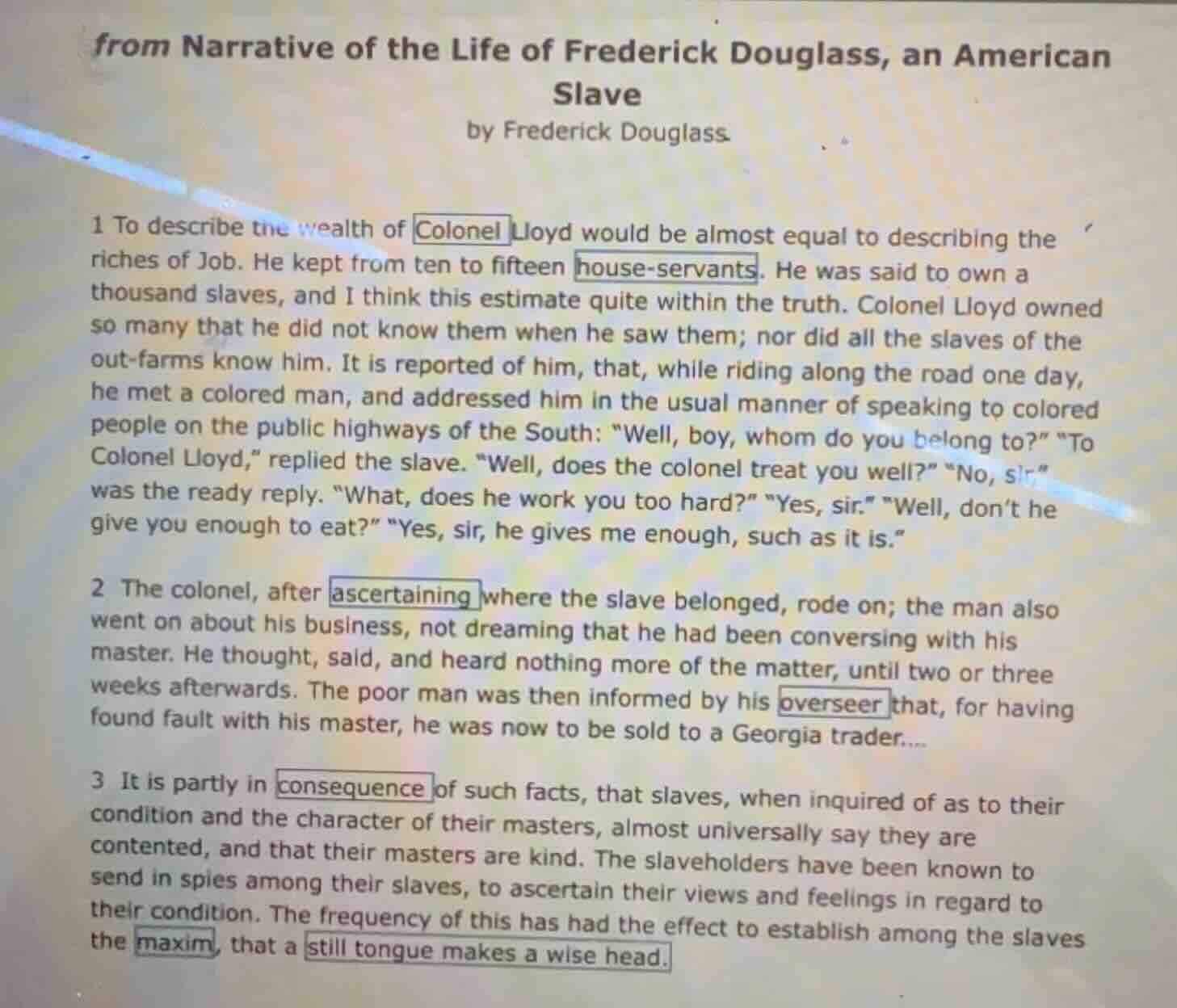 from narrative of the life of frederick douglass, an american slave by …