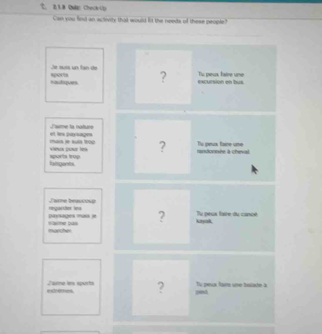 2. 2.1.2 quiz: check-up can you find an activity that would fit the nee…