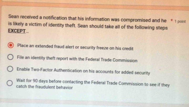 sean received a notification that his information was compromised and h…