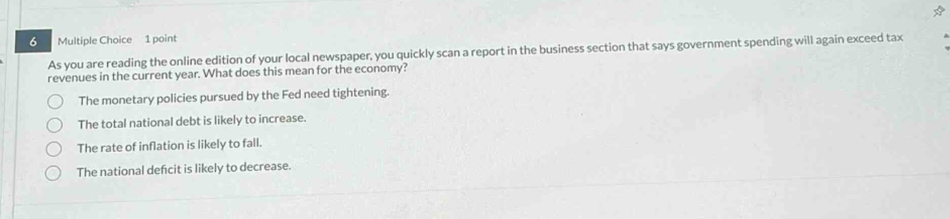 6 multiple choice 1 point as you are reading the online edition of your…