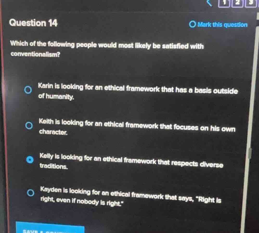 question 14 which of the following people would most likely be satisfie…