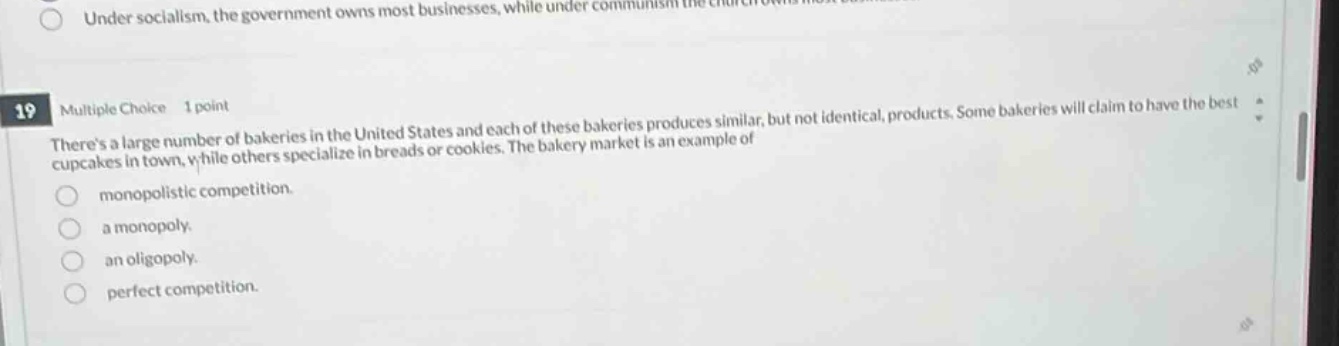 19 multiple choice 1 point theres a large number of bakeries in the uni…