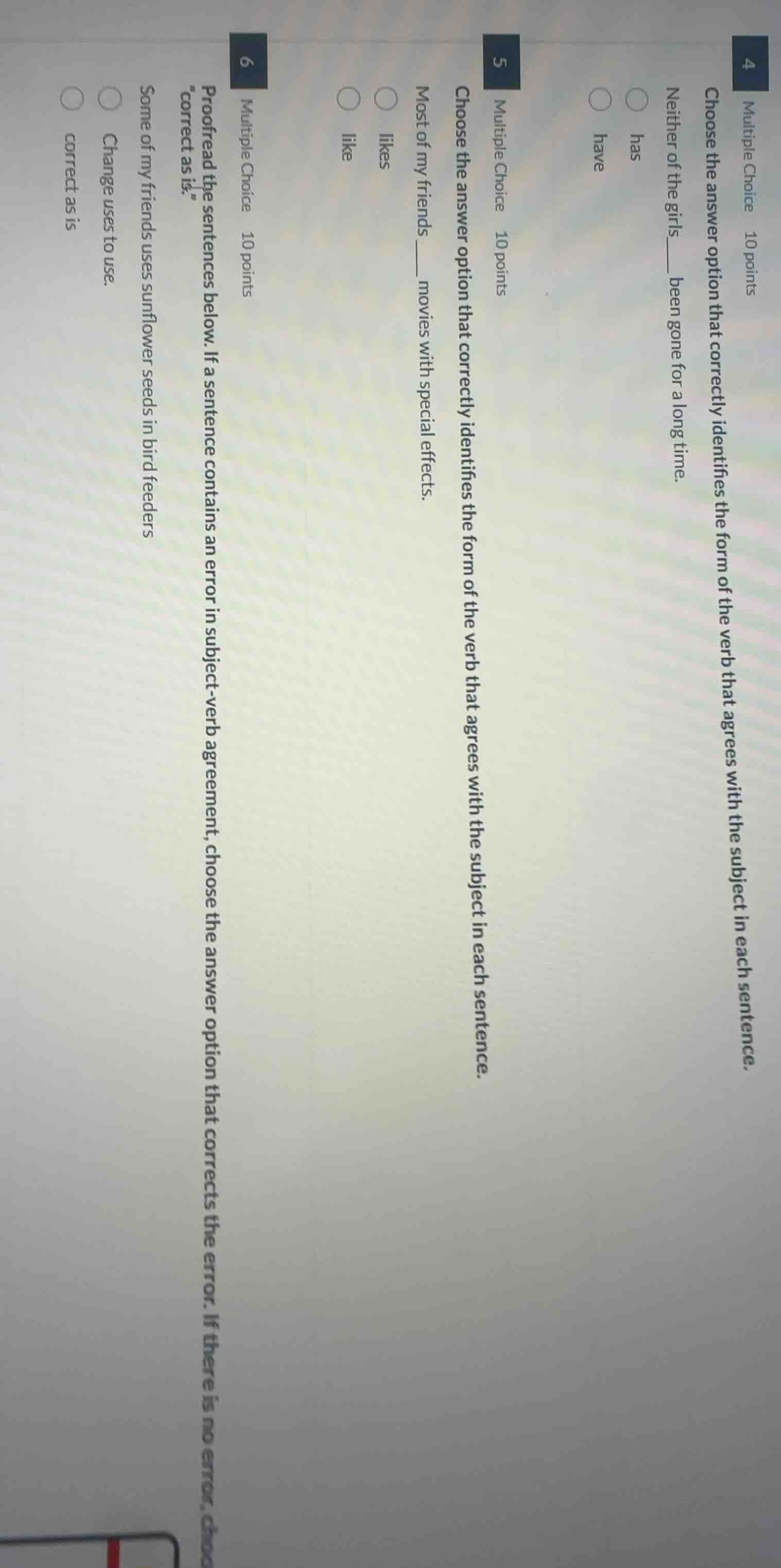 4 multiple choice 10 points choose the answer option that correctly ide…