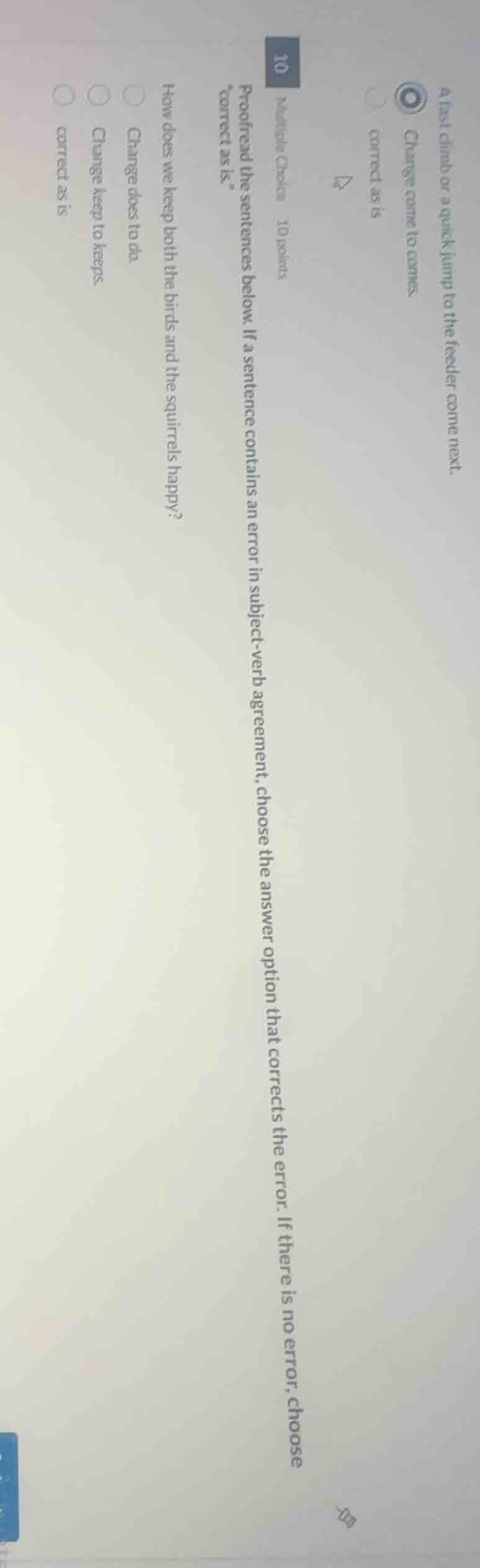 10 multiple choice 10 points proofread the sentences below. if a senten…