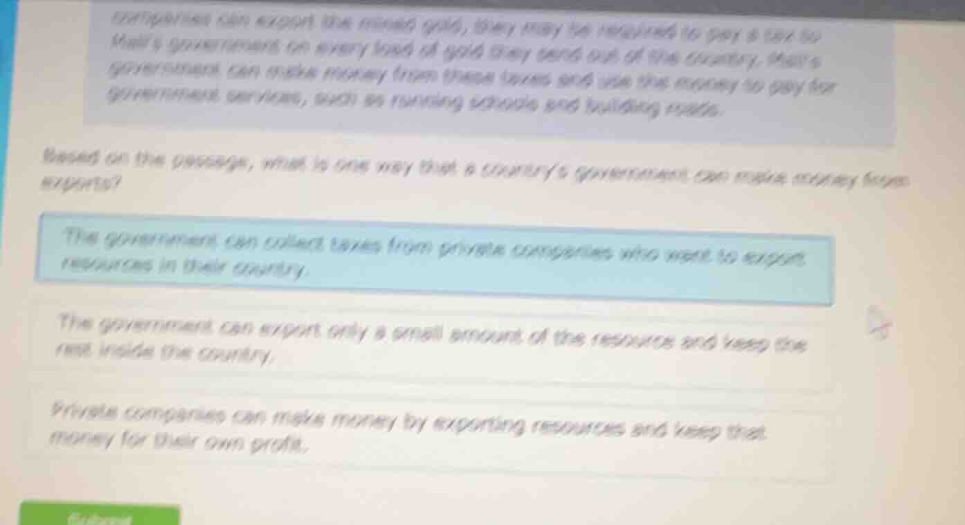 companies that export the mined gold, they may be required to pay a tax…