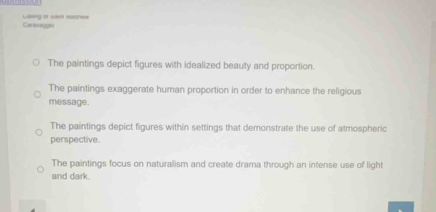 caravaggio the paintings depict figures with idealized beauty and propo…