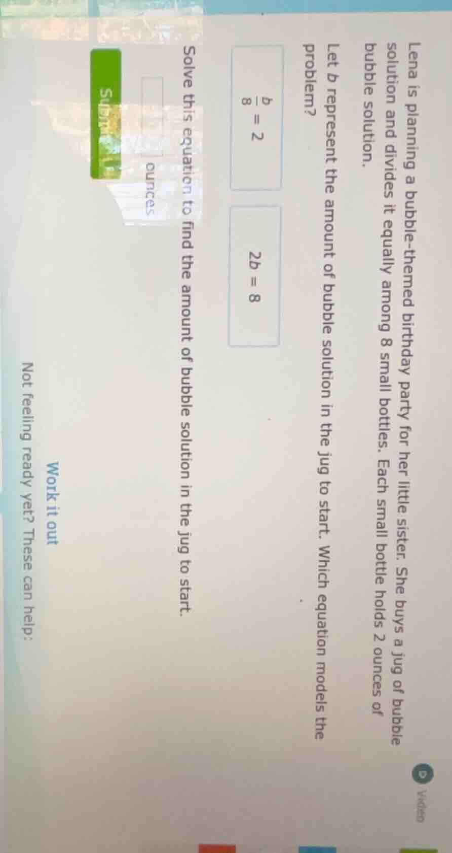 lena is planning a bubble - themed birthday party for her little sister…