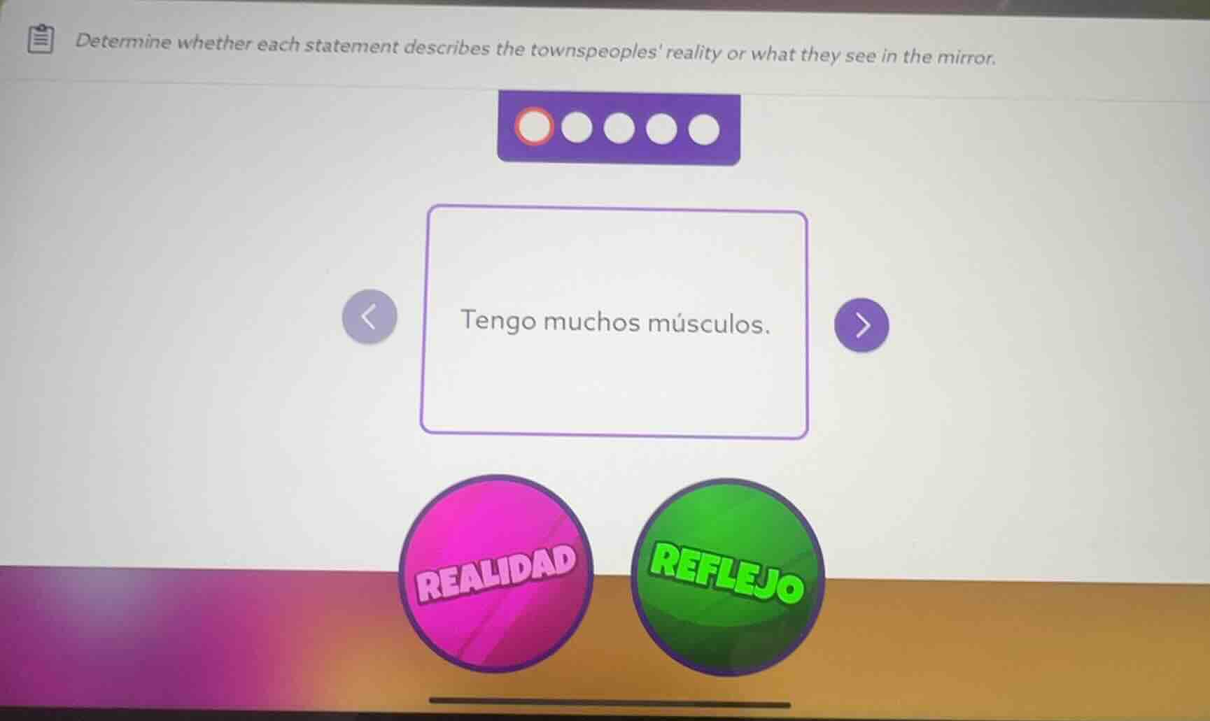 determine whether each statement describes the townspeoples reality or …
