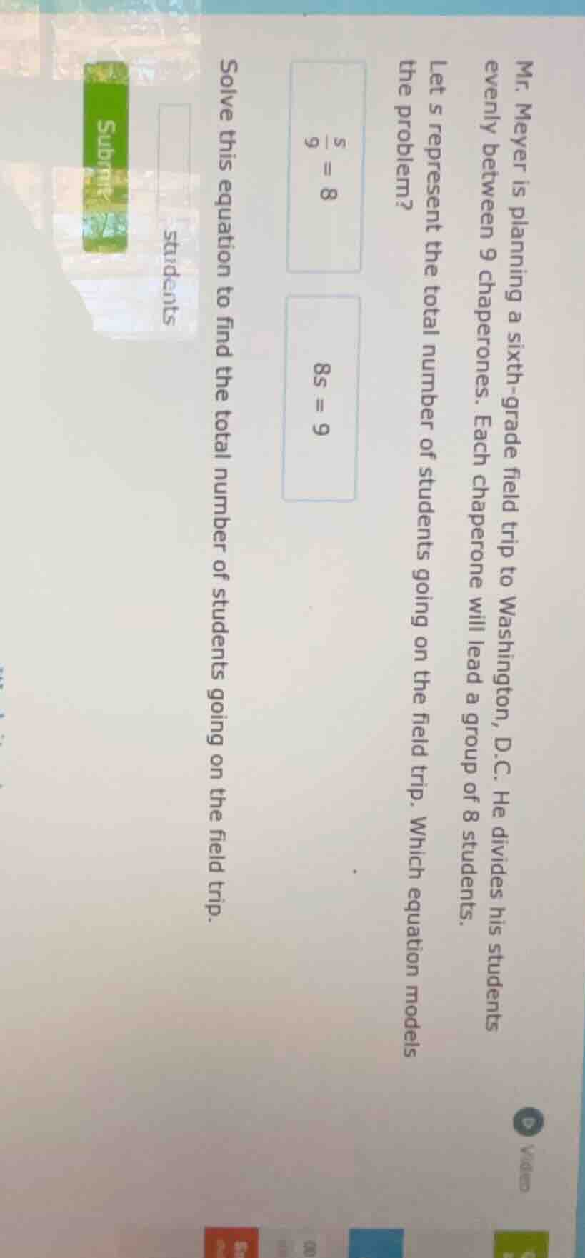 mr. meyer is planning a sixth - grade field trip to washington, d.c. he…