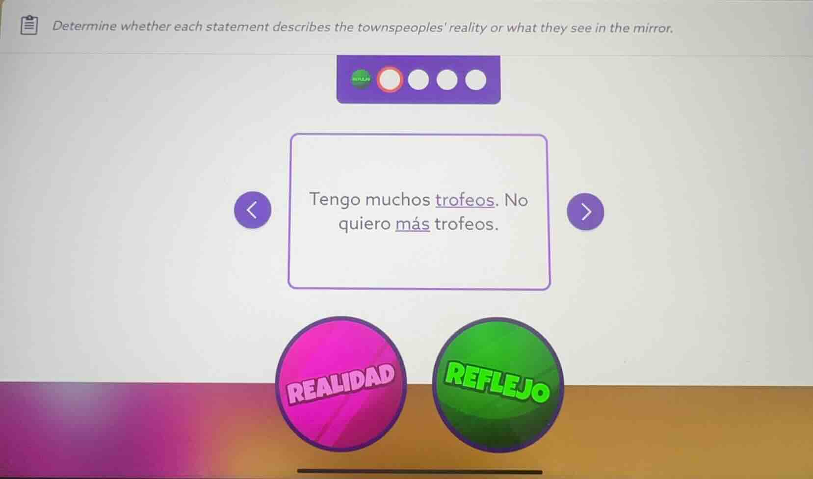 determine whether each statement describes the townspeoples reality or …