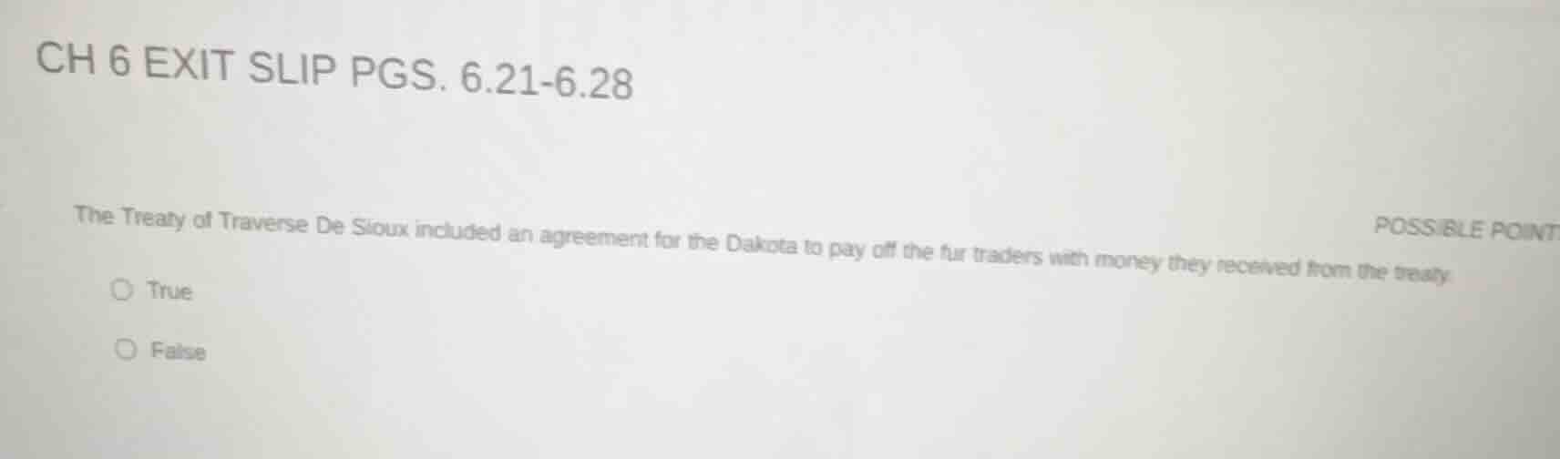 ch 6 exit slip pgs. 6.21-6.28 the treaty of traverse de sioux included …