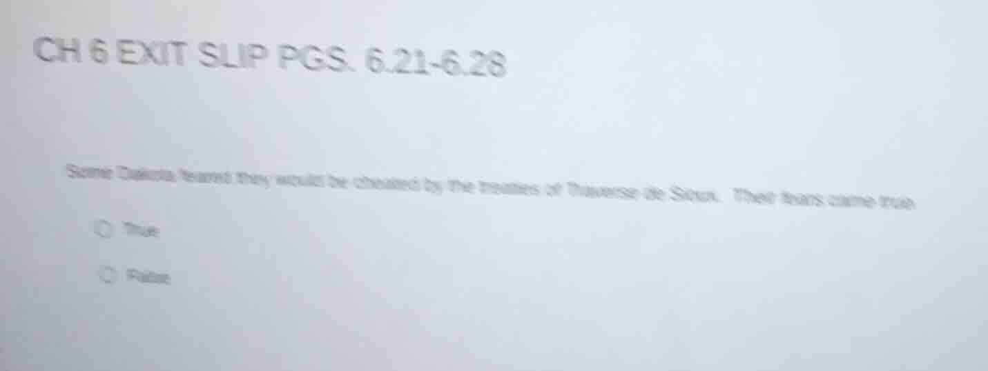 ch 6 exit slip pgs. 6.21-6.28 some quakers feared they would be cheated…