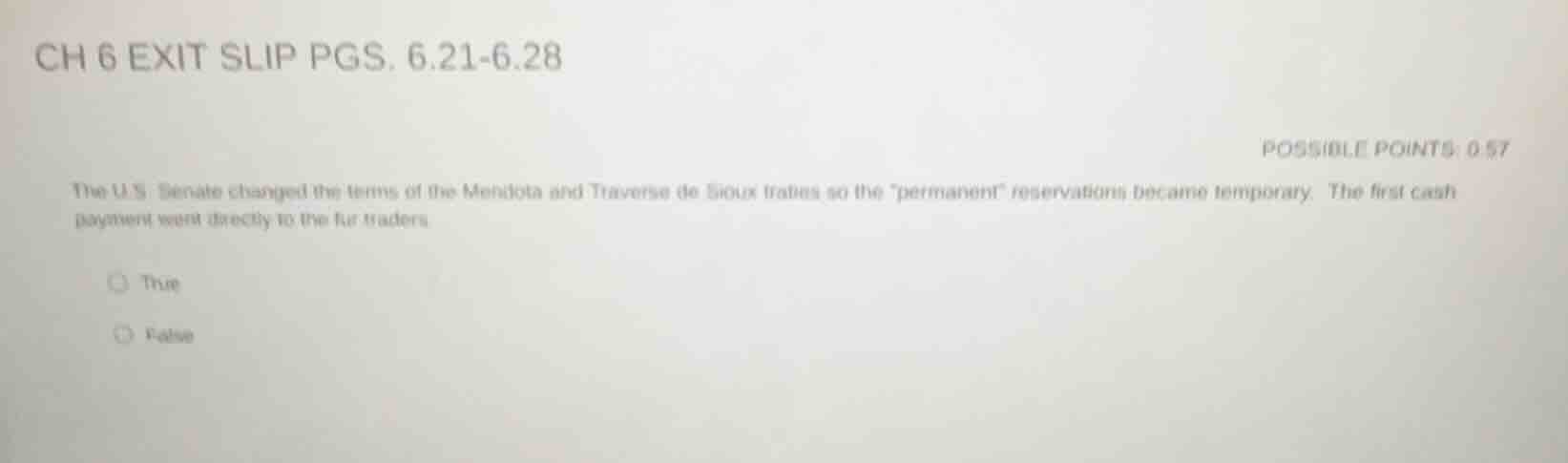 ch 6 exit slip pgs. 6.21-6.28 possible points: 0.57 the u.s. senate cha…