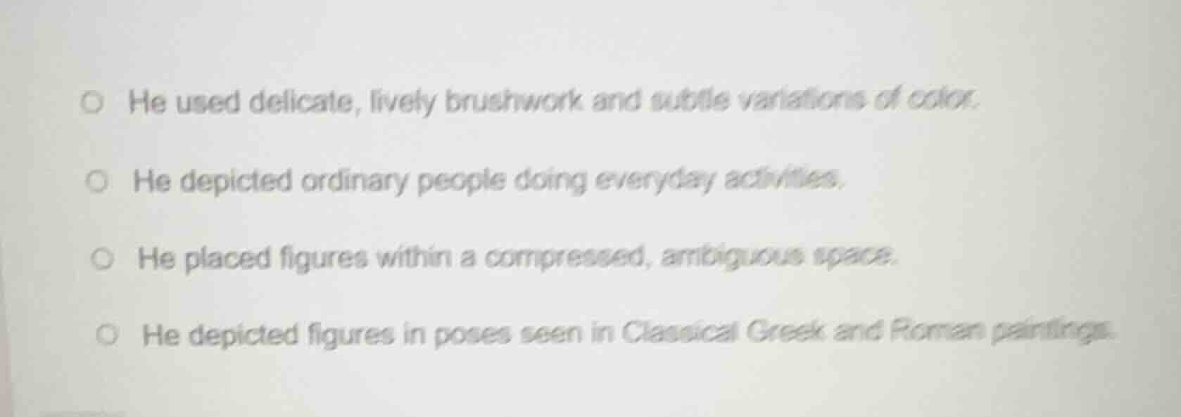 he used delicate, lively brushwork and subtle variations of color. he d…