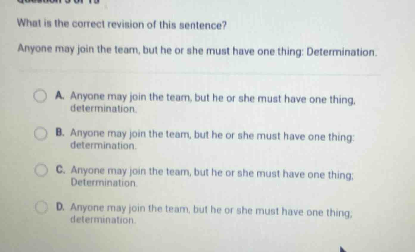 what is the correct revision of this sentence? anyone may join the team…