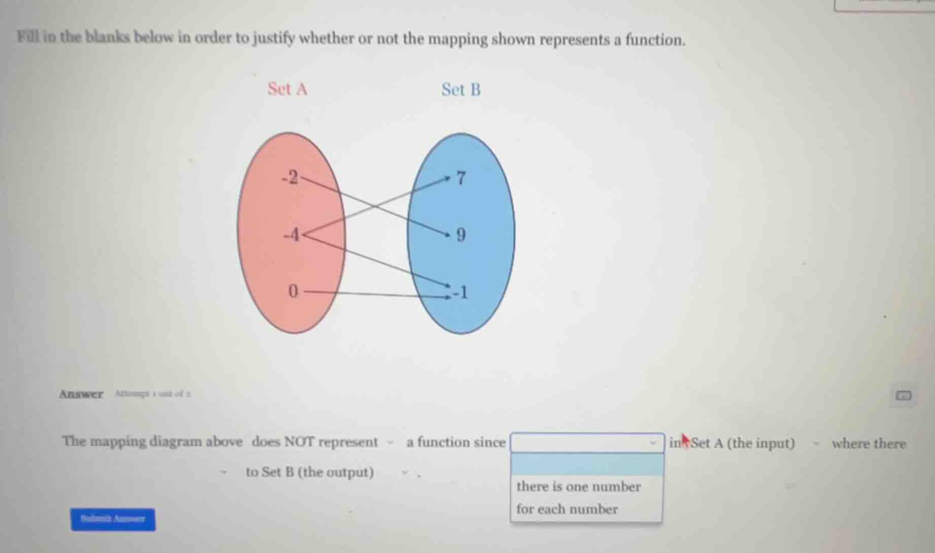 fill in the blanks below in order to justify whether or not the mapping…