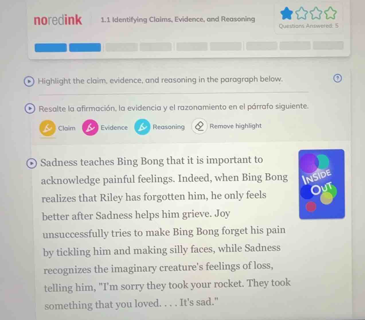 noredink 1.1 identifying claims, evidence, and reasoning questions answ…