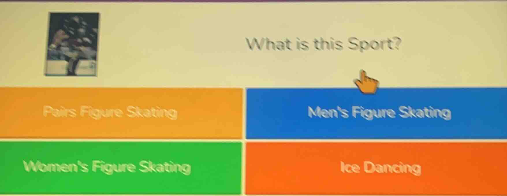 what is this sport? pairs figure skating mens figure skating womens fig…