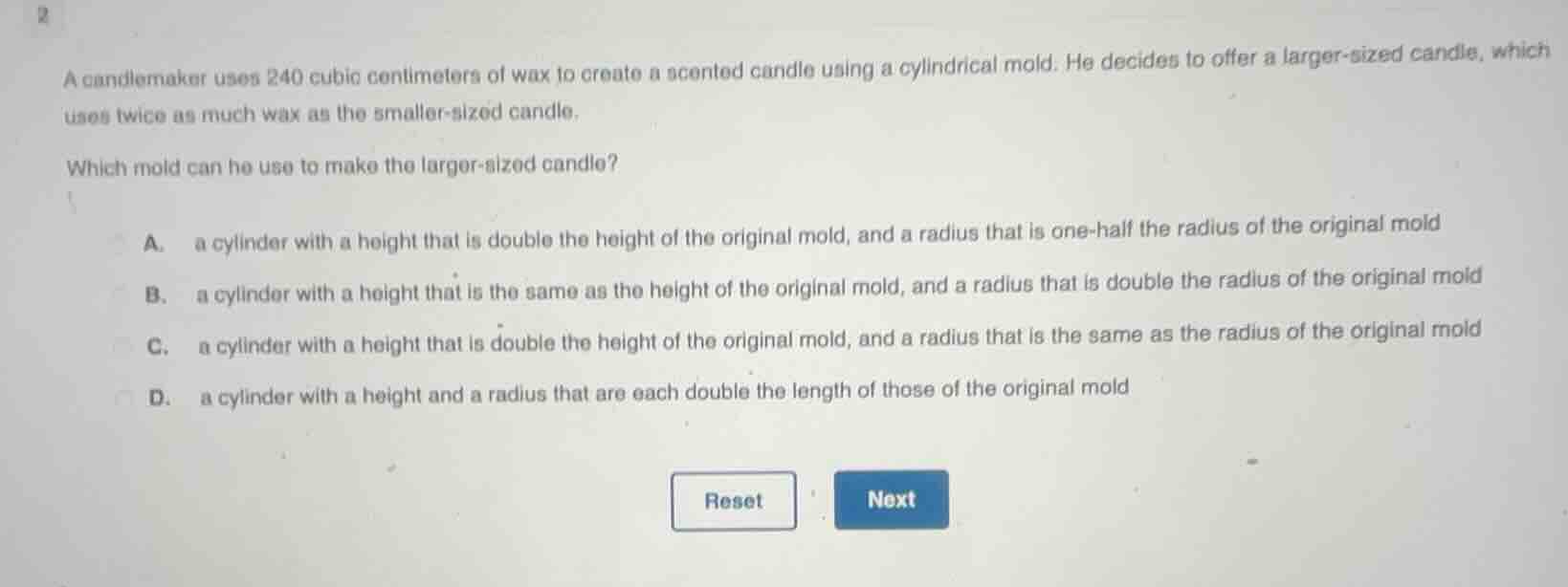 a candlemaker uses 240 cubic centimeters of wax to create a scented can…