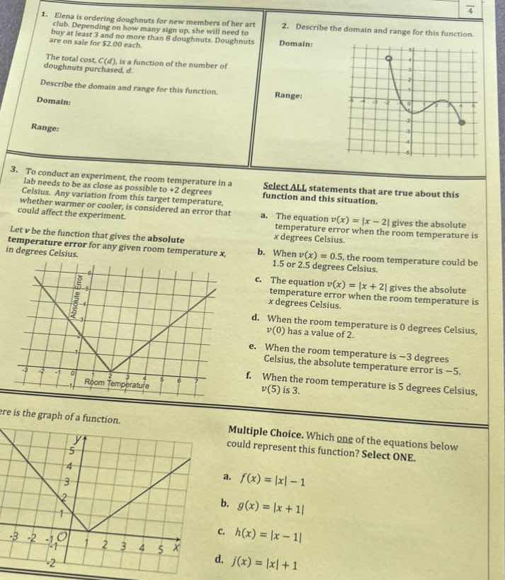 1. elena is ordering doughnuts for new members of her art club. dependi…