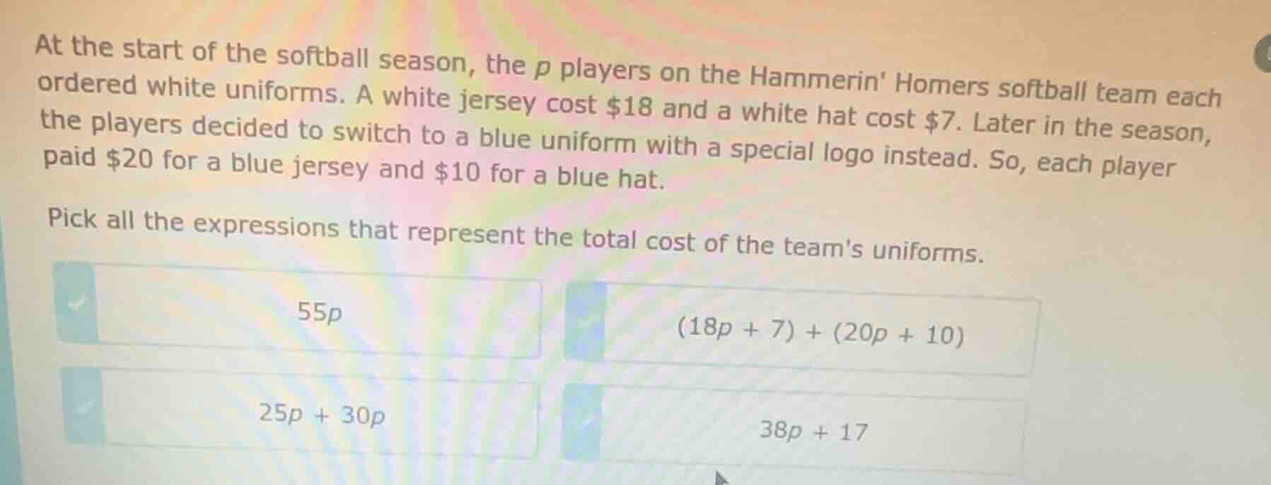 at the start of the softball season, the p players on the hammerin home…