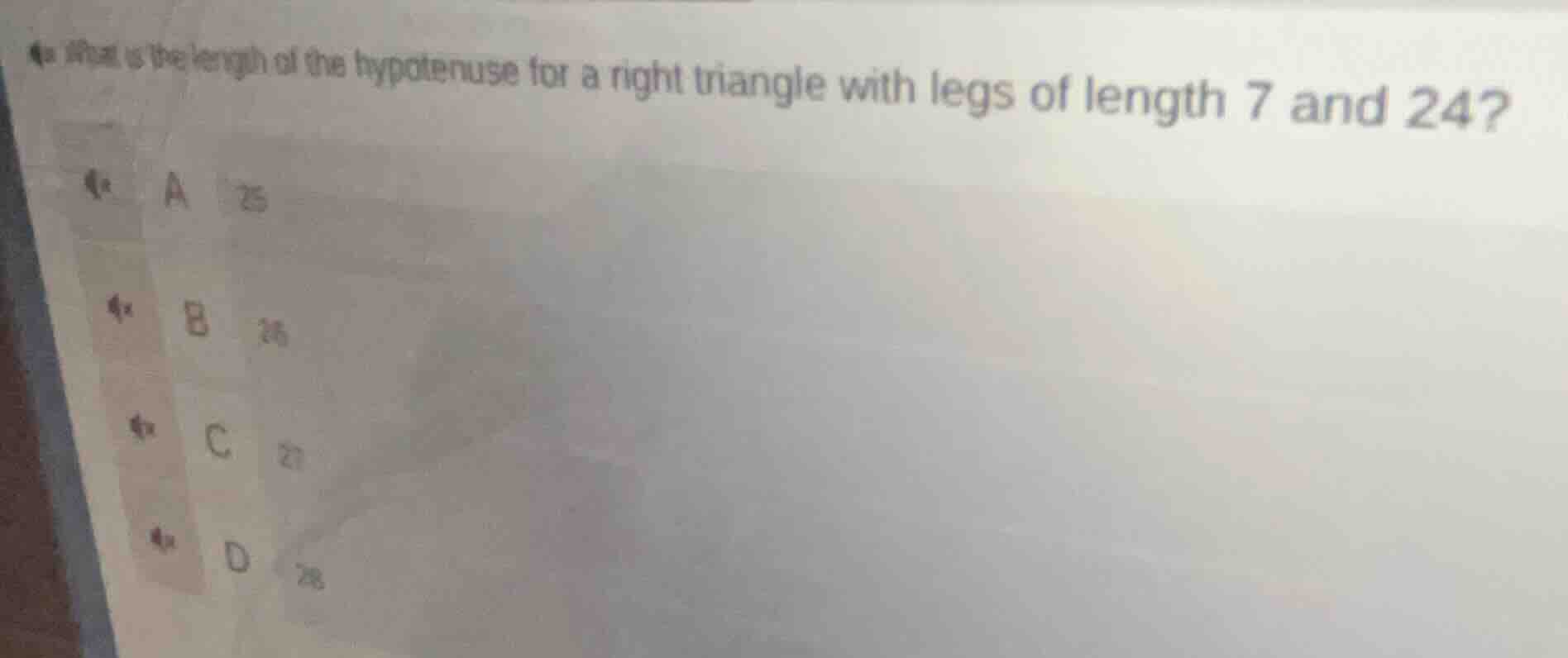 what is the length of the hypotenuse for a right triangle with legs of …