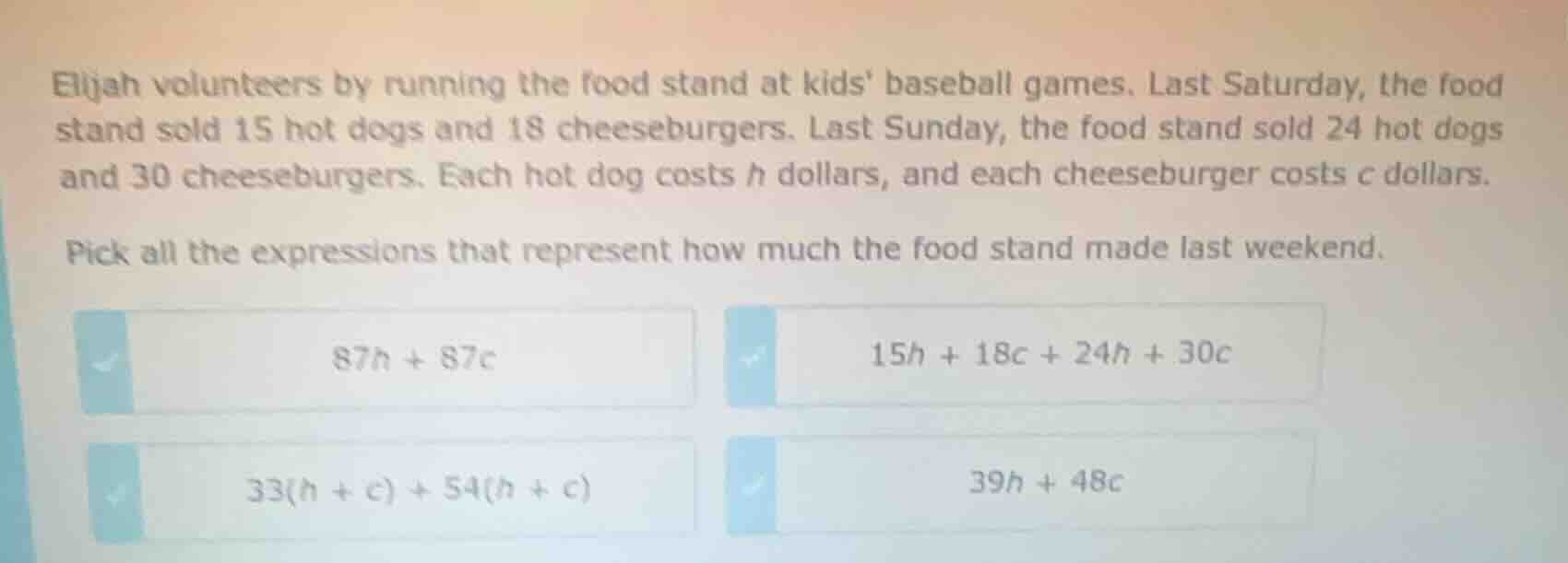 elijah volunteers by running the food stand at kids baseball games. las…