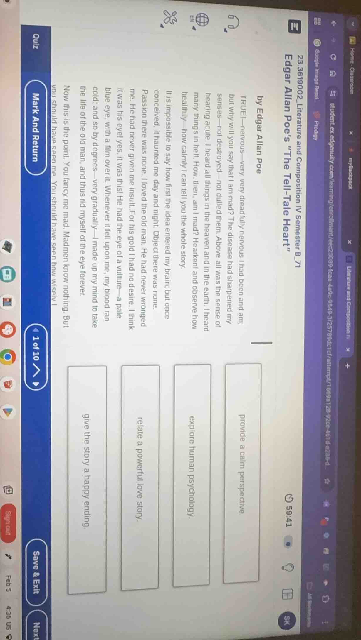 edgar allan poe’s \the tell - tale heart\ by edgar allan poe true!—nerv…