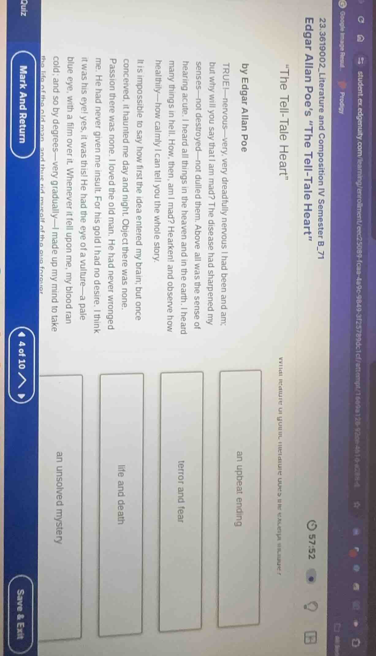 edgar allan poe’s “the tell - tale heart” “the tell - tale heart” by ed…