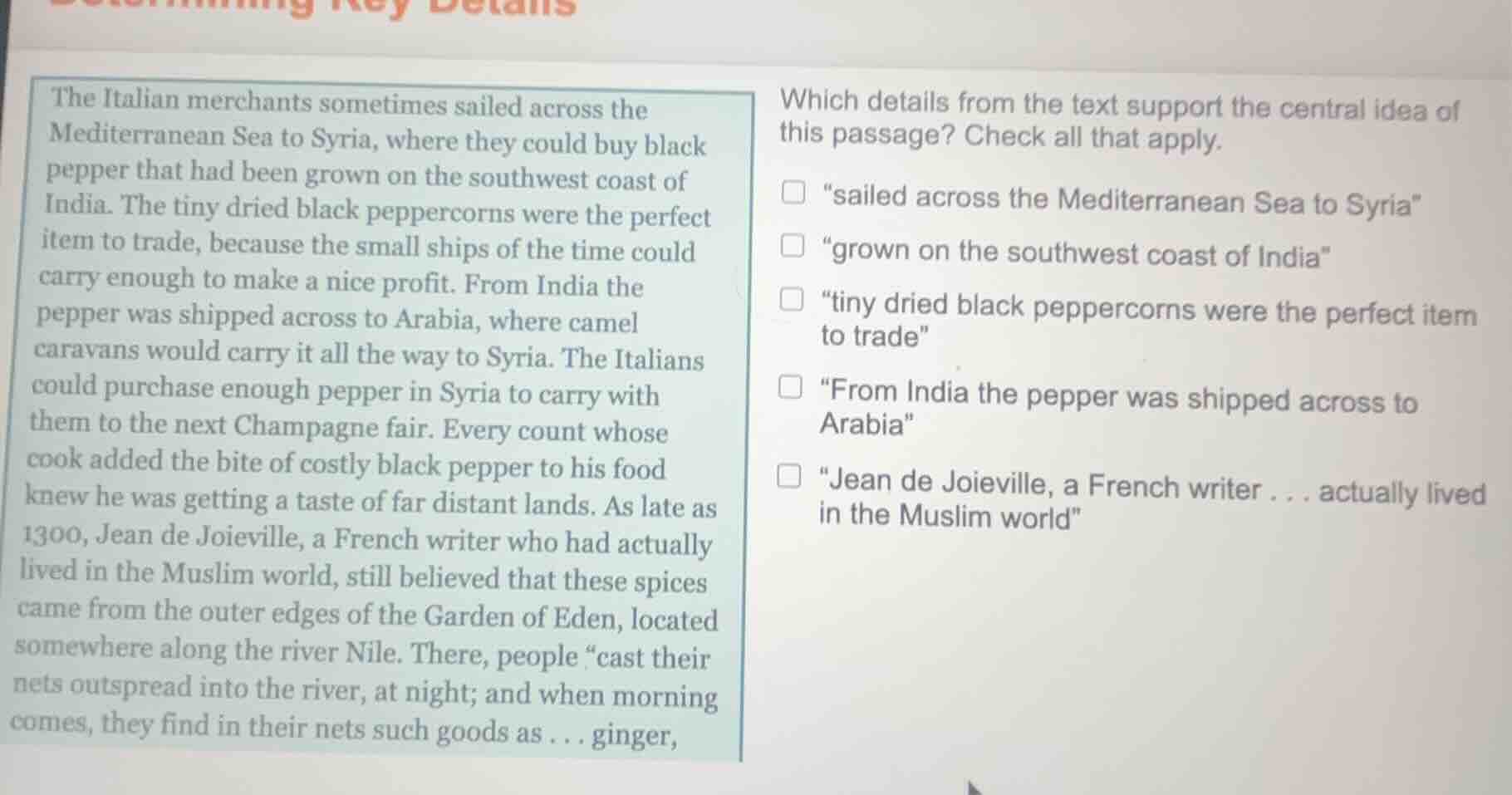 the italian merchants sometimes sailed across the mediterranean sea to …